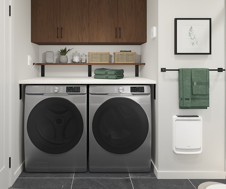 Stainless steel washer and dryer combo