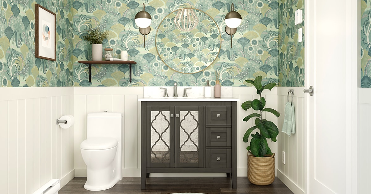 Powder Room Transformation for Under $3,000