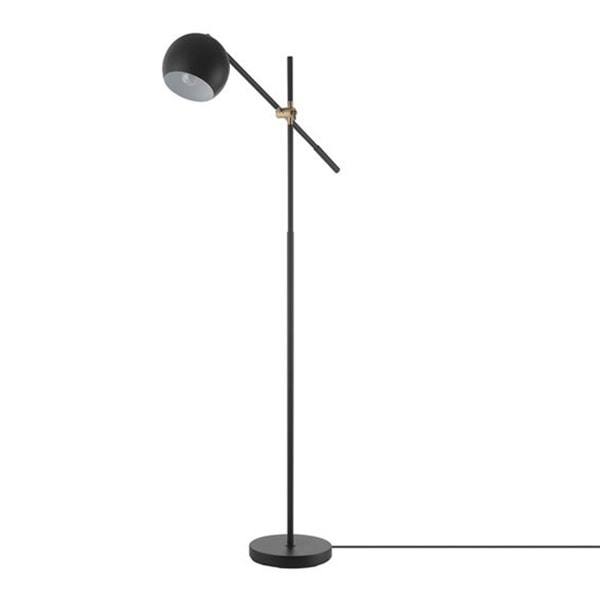 Matte black floor lamp