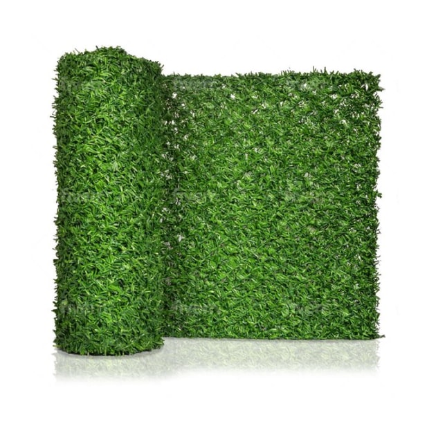 Clôtures à mailles de chaîne en herbe synthétique