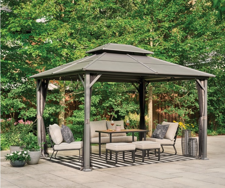 Project 62 lena wood & best sale rope patio chair with ottoman