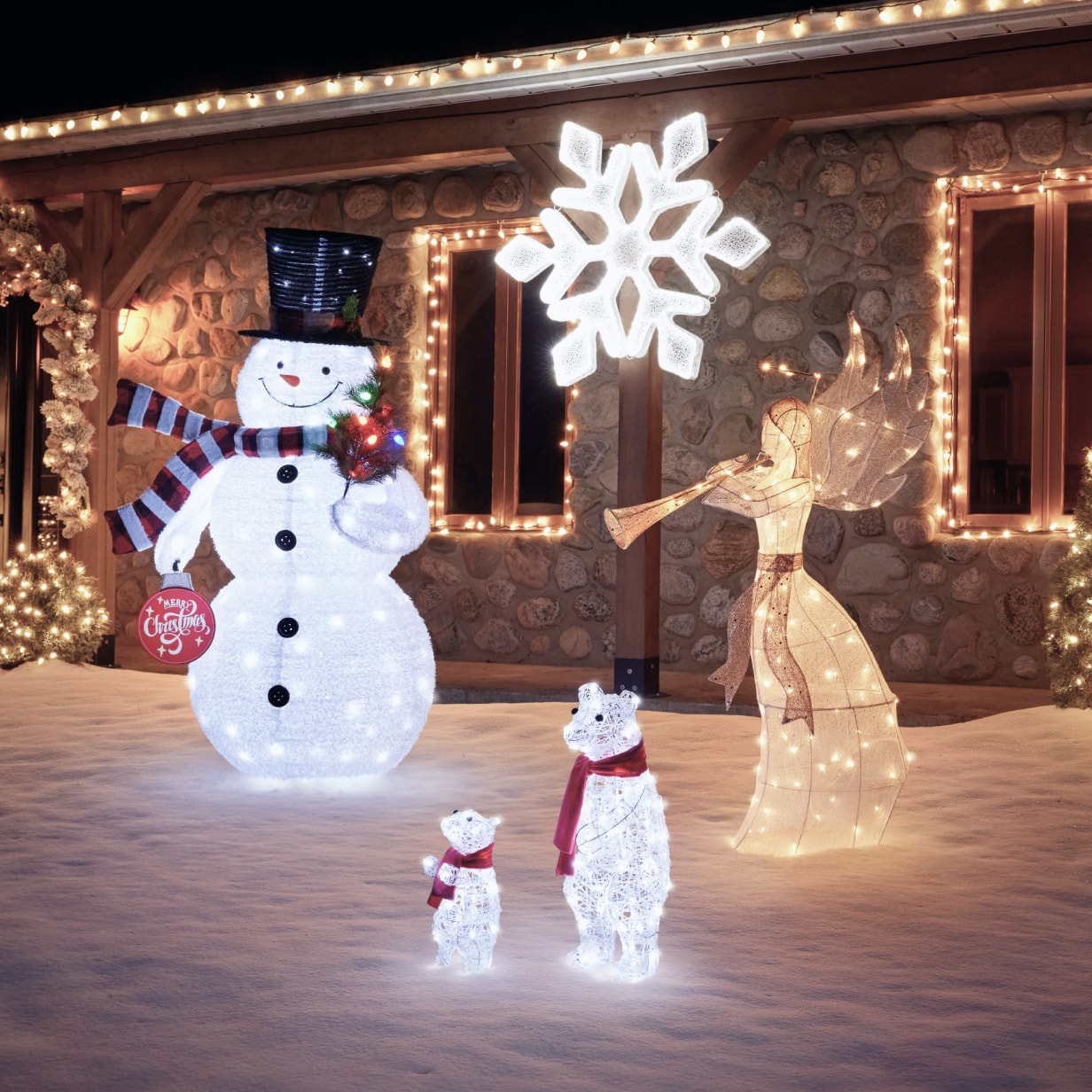 Lot De 36 Clôtures Miniatures Pour Sapin De Noël – Blanc – Intérieur/extérieur
