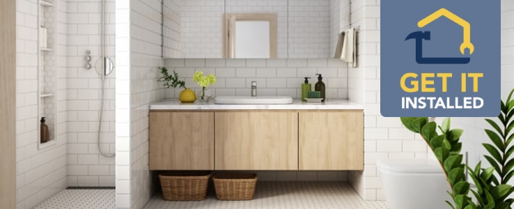 Installation services for vanities, plumbing, tiling and electrical work