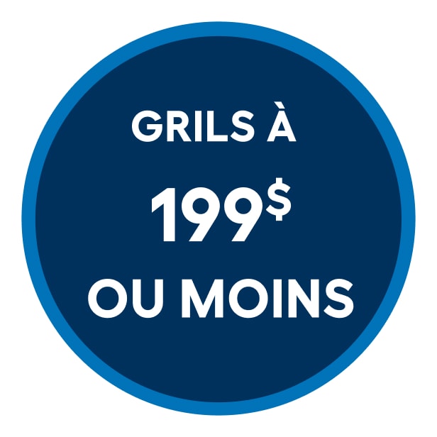Grils à 199$ ou moins