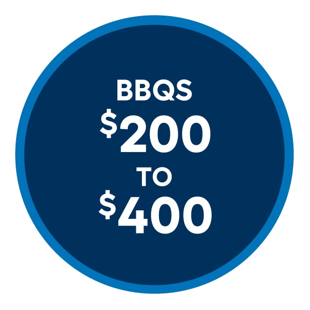 BBQs $200 to $400