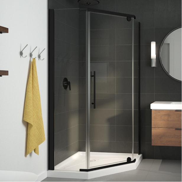 Shower kits with base and doors