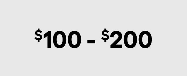 $100 - $200  