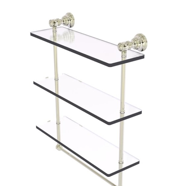 Elie™ Wall Mounted Corner Bathroom Shelf with Tempered Glass Inset