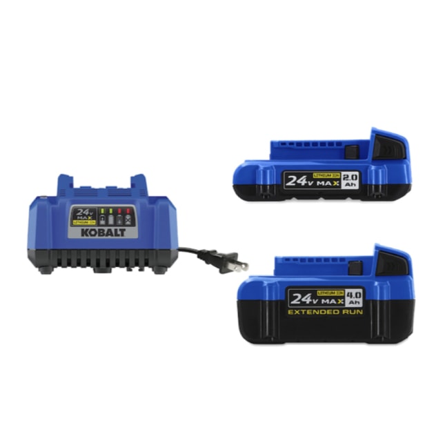 Kobalt 24-V 2-Battery and Charger Kit - 2.0-Ah and 4.0-Ah