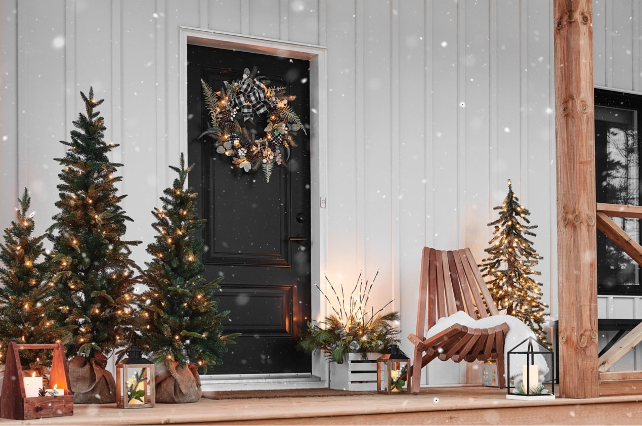 Idées de décorations extérieures de Noël 2023