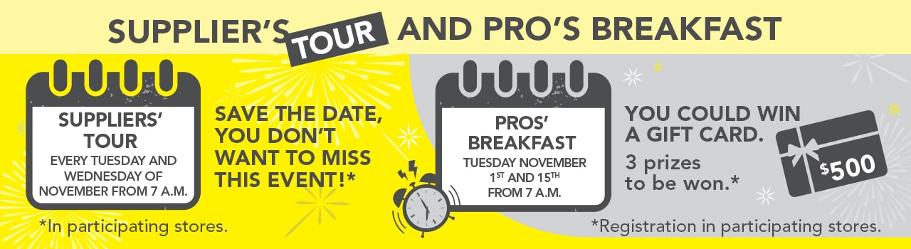 SUPPLIERS’ TOUR & PRO’S BREAKFAST SUPPLIERS’ TOUR & PRO’S BREAKFAST