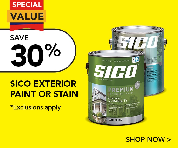 Save on exterior paint and stain from SICO at RONA.