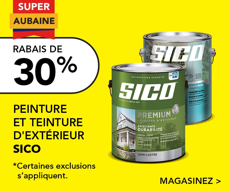 Rabais sur la peinture et teinture extérieur SICO chez RONA.