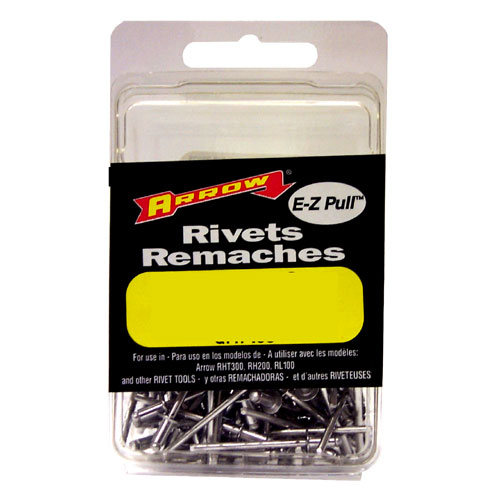 Short White Aluminum 1/8'' Rivets