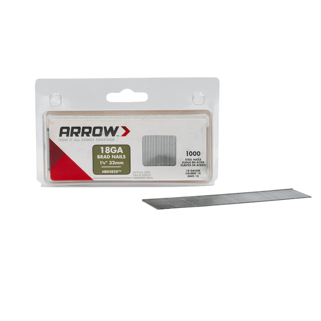 1000-Pack 1 1/4" Brad Nails