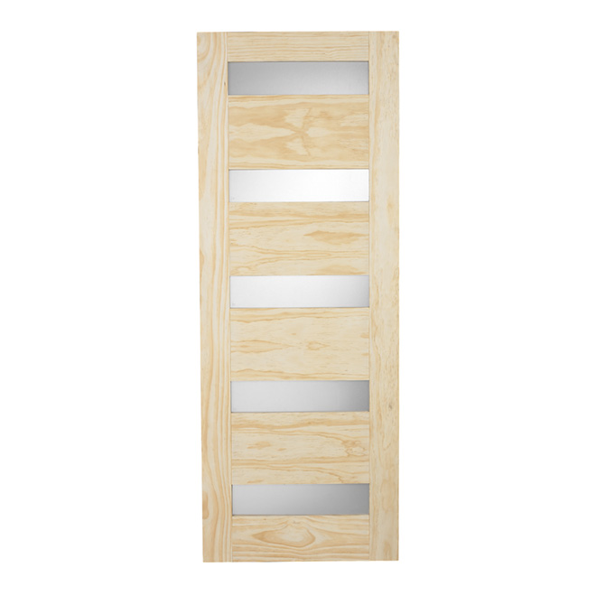 5-Panel Pine French Door 28" x 80" - Natural
