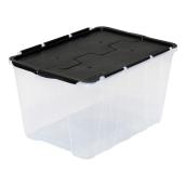 Bac de rangement Flip-Top de 49 L, clair/noir