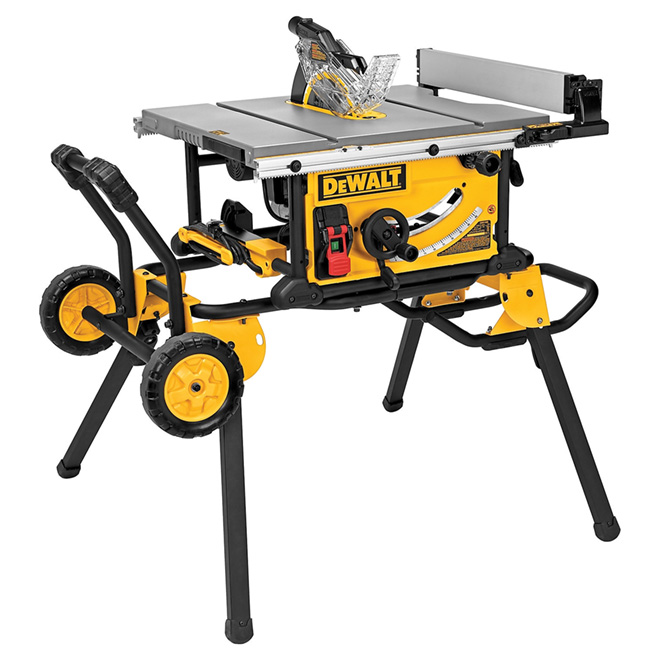 Banc de scie avec support à roulettes, 10", 15 A