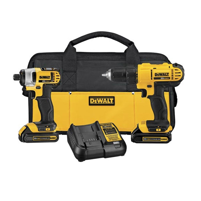 Drill/Driver and Impact Driver Combo Kit - Cordless - 20 V