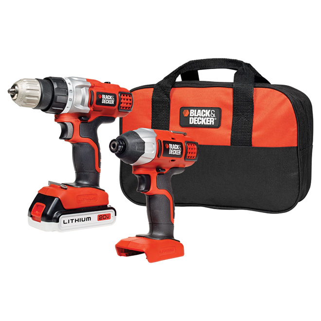 "Black & Decker" 20-V Impact Driver and Drill Combo