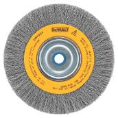 Brosse pour meuleuse d'établi fil ondulé en acier argent 6