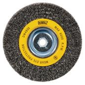 Brosse pour meuleuse d'établi fil ondulé en acier argent 6