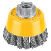 Brosse coupe à fils noués en acier carbone argent de 4