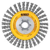 Brosse circulaire à fils noués en acier carbone argent de 4