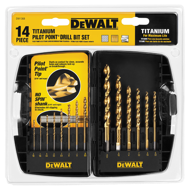 Pilot Point(R) Titanium Drill Bit Set - 14-Piece