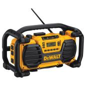 Radio chargeur pour batteries, plastique/métal, jaune/noir