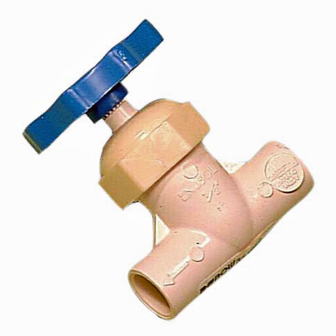 CPVC straight stop valve FxF 3/4"
