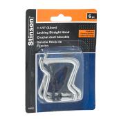 Crochet droit blocable, paquet de 6