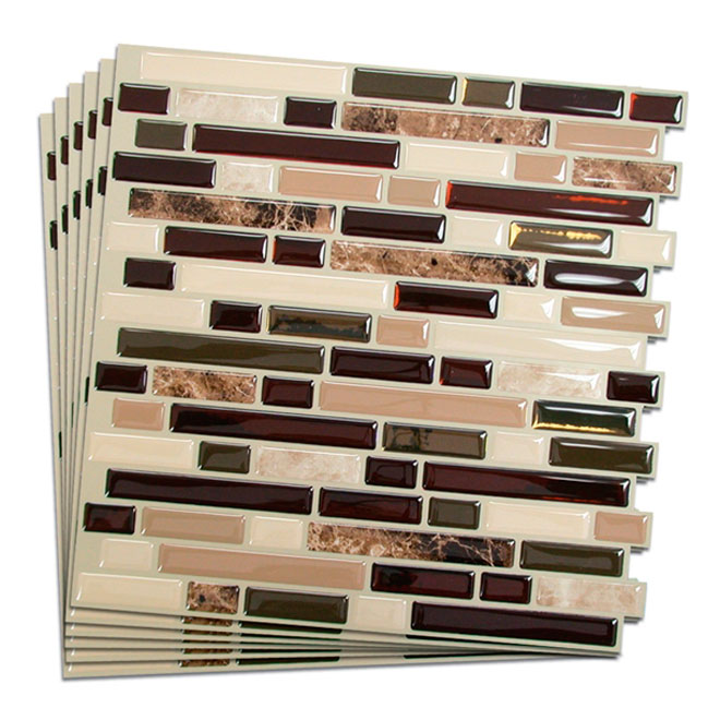 Self-Adhesive Wall Tile - Bellagio Keystone - 6-Pack