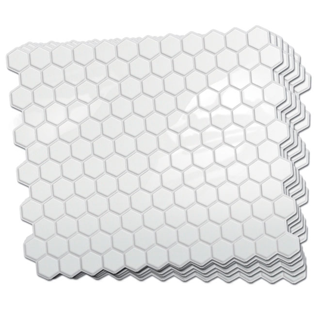 Tuile murale autocollante, Hexago, Pqt-6