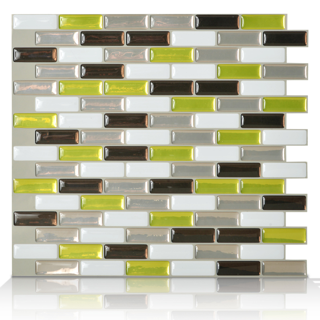 Self-Adhesive Wall Tile - Murano Verde - 6-Pack