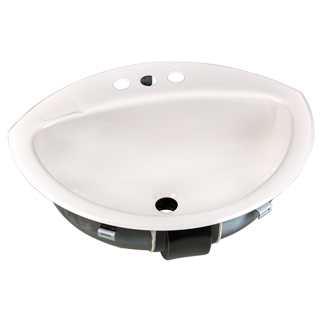 Lavabo encastré Coronette, 21" x 17", blanc