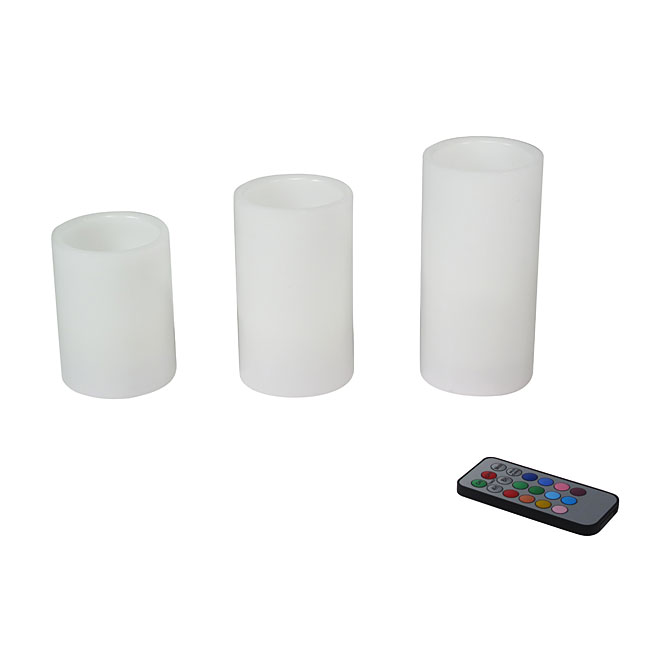 Ensemble de 3 bougies DEL