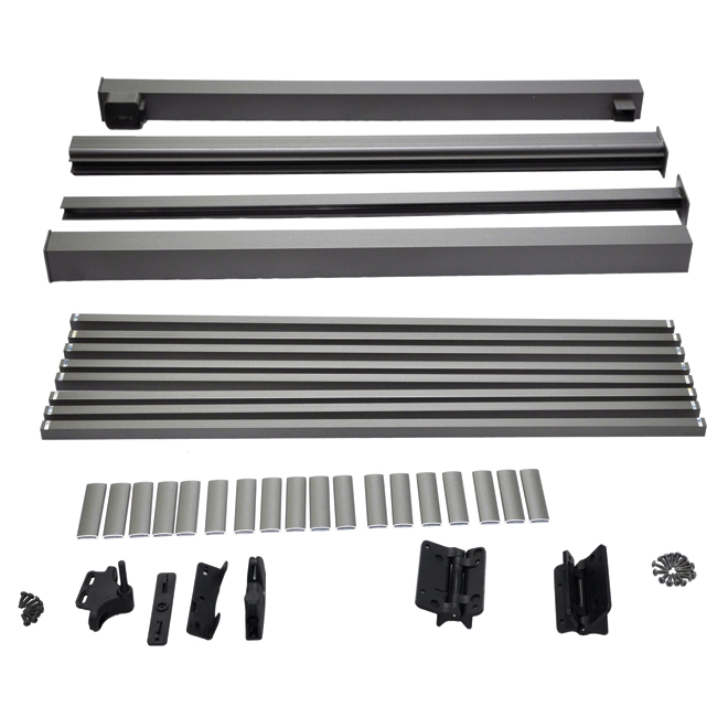 Aluminum Gate Picket Railing - 5'' - Titanium Grey