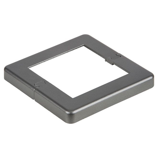 Base Plate Cover for 4" Post - 9.53'' x 7.8'' - Aluminum - Titanium Grey