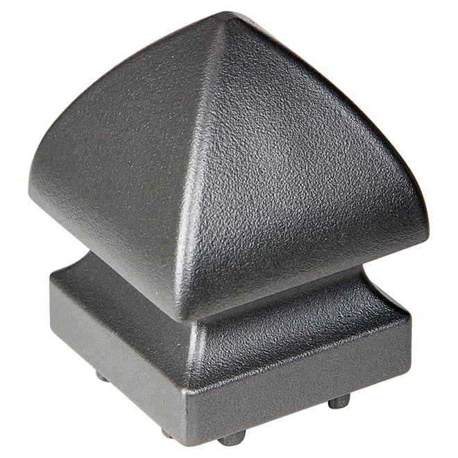 Pyramid Railing Post Cap - Aluminum - Titanium Grey