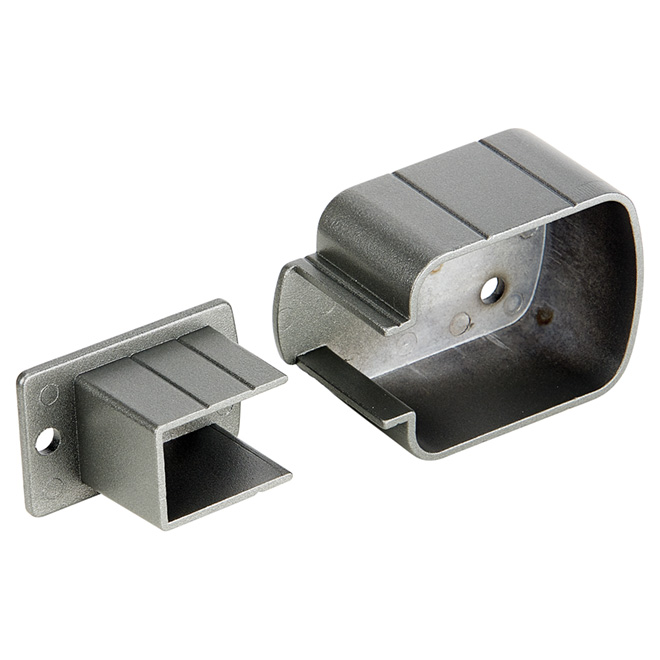 Post Rail Brackets - 7'' - Aluminum - Titanium Grey