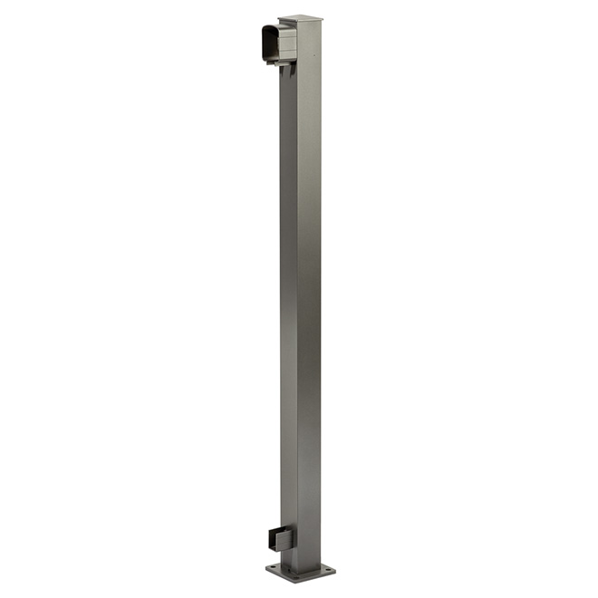 Railing End Post - 4'' x 4'' x 42'' - Titanium Grey