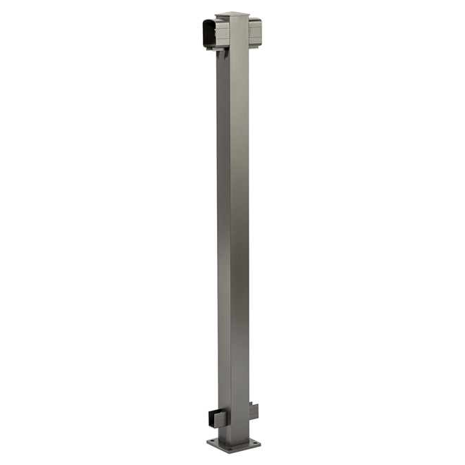 Railing Line Post - 4'' x 4'' x 42'' - Titanium Grey