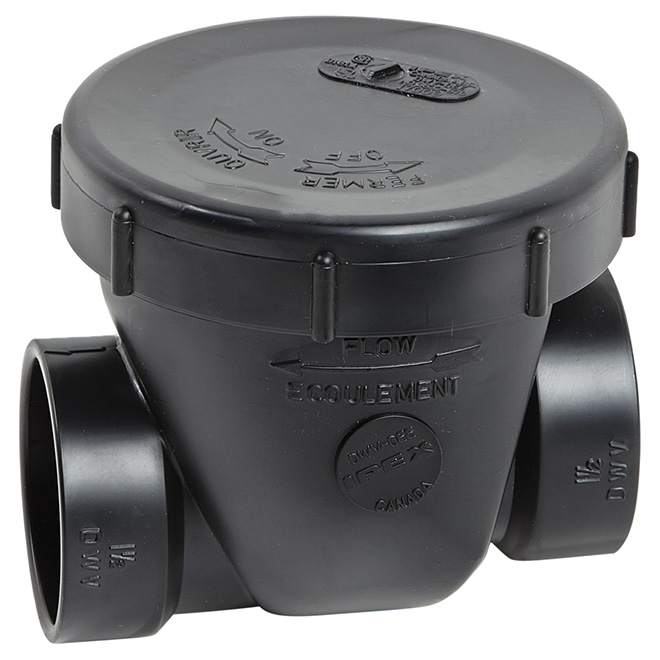 Clapet anti retour femelle sans évent de 1 1/2" en ABS DWV
