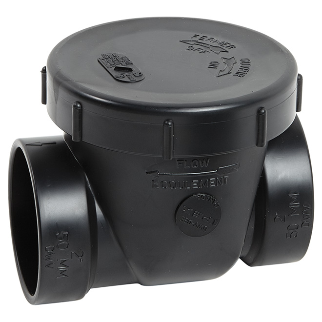 2" ABS DWV Check Valve without Chimney