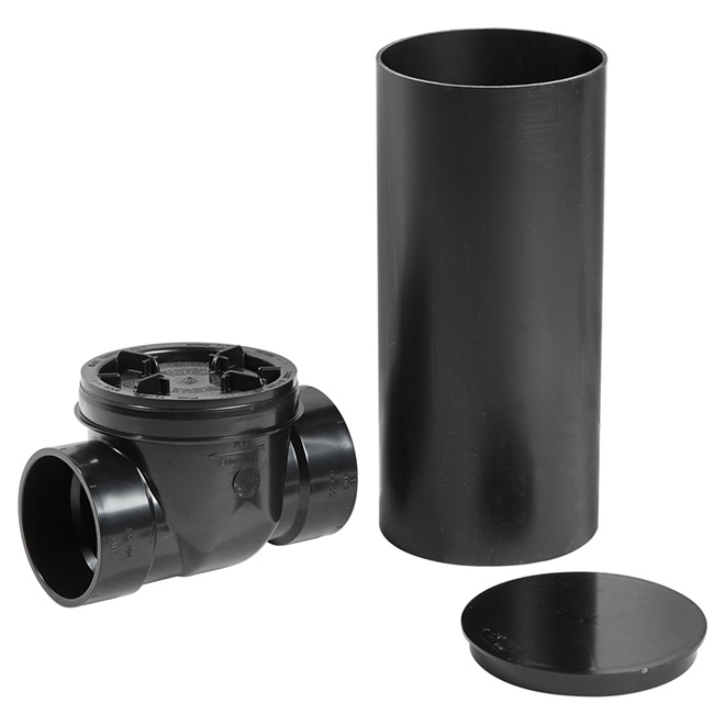 Clapet antiretour femelle sans évent de 4" en ABS DWV