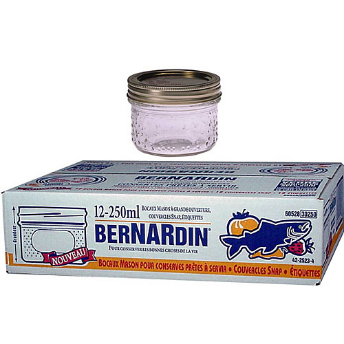 Pot Mason à ouverture large, 250 ml, boite de 12