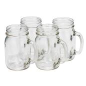 Drinking Jars - Set of 4 - 16 oz - Clear