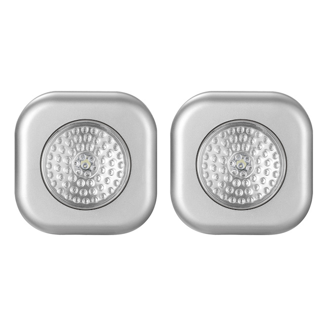 Veilleuse à DEL et bouton-poussoir - paquet de 2 unités