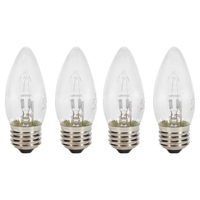 4-Pack 43 W B11 Clear Halogen Bulbs